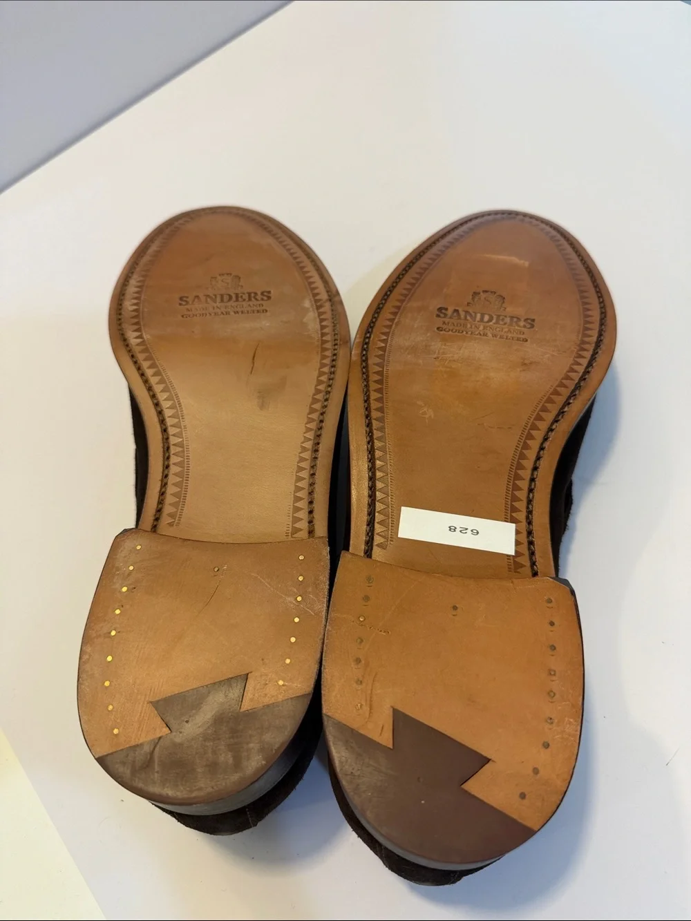 Todd Snyder X Sanders Men's Tassel Loafers in Dark Brown Suede Sz 10.  Tub8